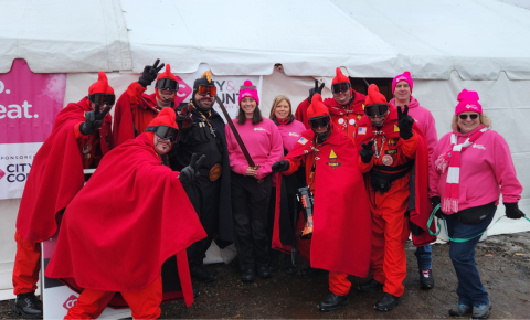 CCCU staff and Vulcans at Snow Park